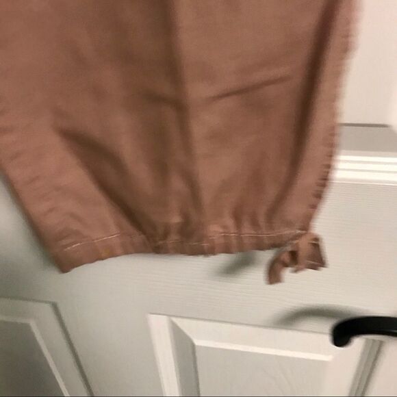 Ann Taylor Loft sz 4 khaki cotton capri tie bottom - Picture 2 of 5